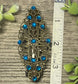 Sapphire Blue crystal barrette Vintage Style 3.5”antique tone Metal bridal wedding shower birthday princess prom gift accessories