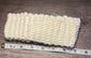 Handmade crochet white gray bow  headband 100% cotton girls headband gift soft gentle headband 18” stretchable cotton