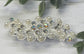 Pearl Crystal rhinestone barrette approximately 3.0” silver tone formal hair accessories gift wedding bridesmaid