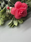 Pink Flower Pink White Beads 2.0' Metal Side Comb Retro Vintage Style 1 pc
