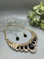 Black Crystal Rhinestone Bridal Necklace Earrings Sets Wedding Formal Shower Party Event Accessories #014