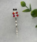 Ladybug red crystal rhinestone Silver2.5” long hair hair pin hair Accessories gifts
