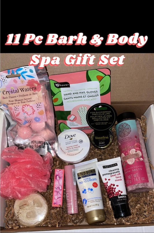 11 Pc body & bath spa gift set Box Valentine’s Day Birthday Shower Thinking Of You Get well any occasion gift sets Free shipping