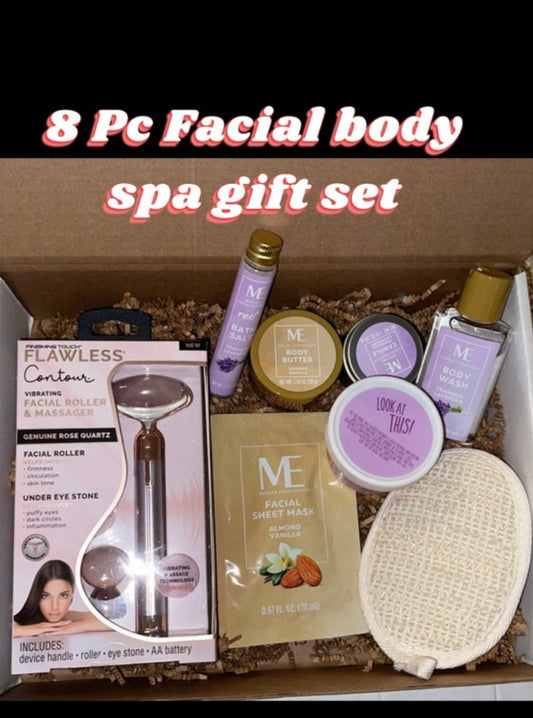 8 Pc facial body & bath spa gift set Box Birthday Shower Thinking Of You Get well any occasion gift sets