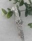 Clear Crystal Rhinestone Barrette approximately 3.0”Metal silver tone formal hair accessory gift wedding bridal shower accessories