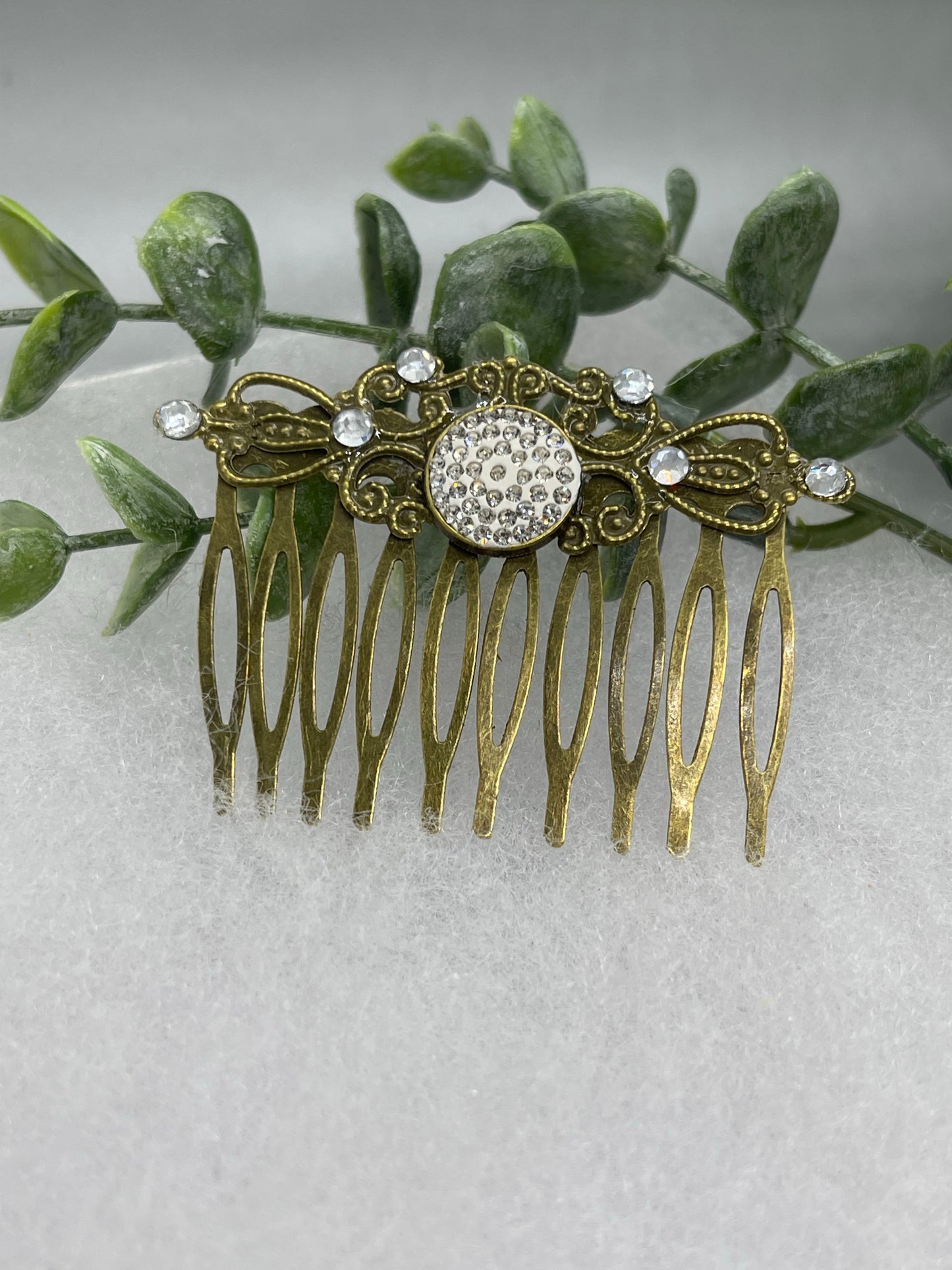 Antique vintage Style crystal 2.5” side Comb wedding engagement bride princess formal hair accessory accessories
