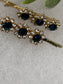 Navy blue crystal rhinestone approximately 2.0” gold tone hair pins 2 pc set wedding bridal shower engagement formal princess accessory accessories