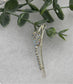 Iridescent Crystal Rhinestone hair pin silver tone approx 2.5” bridesmaid wedding formal princess accessory accessories