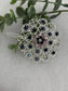 Blue Crystal rhinestone hair clip approximately 2.0” wedding bridal shower engagement formal princess accessory