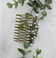 White iridescent Pearl Vintage Style  2.5” antique tone Metal side Comb bridal accents hair accessories