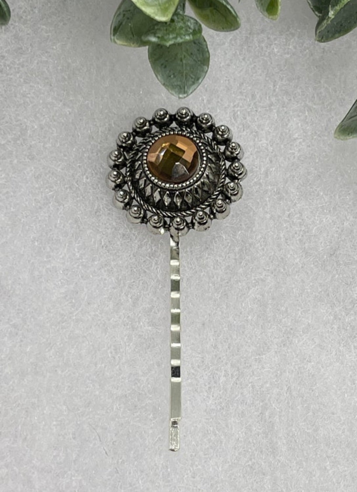 Brown Crystal Rhinestone silver tone vintage Style 2..5” Long hair accessory hair pin bridal wedding formal princess hair accessory accessoriesThe Hairdazzzel Accessory brings out the beauty and style within.