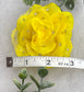 Yellow Rose flower crystal rhinestone embellished alligator clip approximately 3.0” formal hair accessory wedding