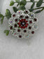 Ruby Red Crystal rhinestone hair clip approximately 2.0” wedding bridal shower engagement formal princess accessory