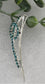 Teal blue Crystal Rhinestone hair pin silver tone approx 2.5” bridesmaid wedding formal princess accessory accessories
