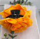 Orange  Rose flower crystal rhinestone embellished Claw Jaw clip approximately Large 5.0”W 4.0”L formal hair accessory wedding bridal engagement