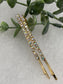 Iridescent crystal rhinestone approximately 3.5” large gold tone hair pins 2 pc set wedding bridal shower