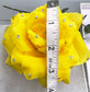 Yellow Rose flower crystal rhinestone embellished Claw Jaw clip approximately Large 5.0”W 4.0”L formal hair accessory wedding bridal