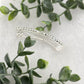 Clear Crystal Rhinestone  barrette approximately 3.0” silver tone formal hair accessory gift wedding bridal Hair accessory
