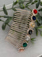 Rainbow crystal Rhinestone Hair 3.5”Comb Rose Gold wedding hair accessory bride princess shower engagement formal accessory