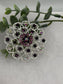 Purple Crystal rhinestone hair clip approximately 2.0” wedding bridal shower engagement formal princess accessory