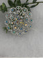 Iridescent Crystal rhinestone hair clip approximately 2.0” wedding bridal shower engagement formal princess accessory