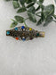Rainbow Crystal vintage antique style leaf  hair alligator clip approximately 2.5” long  Handmade hair accessory bridal wedding Retro