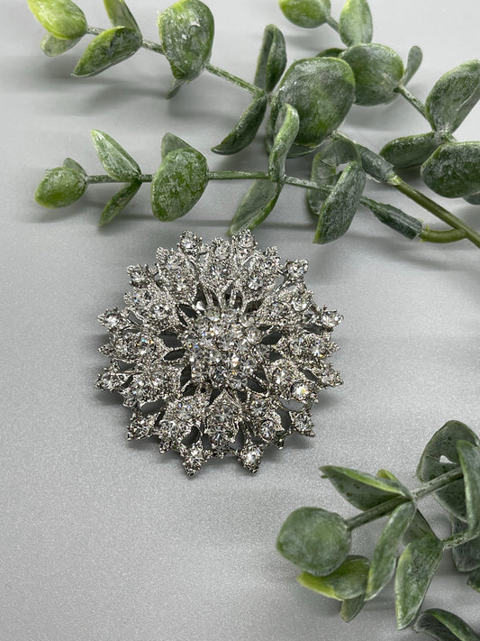 Crystal Brooch Rhinestone Flower woman with rhinestone nickel lead free brides wedding accessory accessories engagement birthday gifts