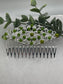 Green Pearl 3.5” side Comb silver Antique vintage style bridal Wedding shower sweet 16 birthday princess bridesmaid hair accessory