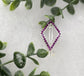 Purple Crystal Rhinestone  Hair clip  approximately 2.0” silver tone formal hair accessory gift wedding bridal Hair accessory