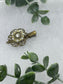 Cream  crystal vintage antique style leaf hair alligator clip on a 2.0” Handmade hair accessory bridal wedding Retro Bridal Party Prom Birthday gifts