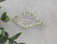 iridescent Crystal Rhinestone  Hair clip  approximately 2.0” silver tone formal hair accessory gift wedding bridal Hair accessory