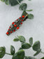 Red crystal vintage antique style leaf hair alligator clip on a 2.5”Handmade hair accessory bridal wedding Retro Bridal Party Prom Birthday gifts