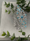 Baby Blue pearl  vintage style silver tone side comb hair accessory accessories gift birthday