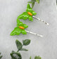 2 pc lime green yellow Butterfly hair pins approximately 2.0”silver tone formal hair accessory gift wedding bridal Hair accessory #008