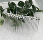 White bridal crystal Rhinestone Pearl hair comb accessory side Comb 3.5” clear plastic side Comb #005