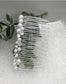 White bridal crystal Rhinestone Pearl hair comb accessory side Comb 3.5” clear plastic side Comb #008
