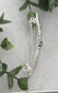 Iridescent Crystal Rhinestone  barrette approximately 3.0” silver tone formal hair accessory gift wedding bridal Hair accessory