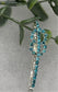 Teal blue eternal rings Crystal Rhinestone hair pin silver tone approx 2.5” bridesmaid wedding formal princess accessory accessories