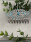 Baby Blue pearl  vintage style silver tone side comb hair accessory accessories gift birthday