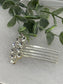 Silver crystal rhinestone flowers approximately 2.5” hair side comb wedding bridal shower engagement formal princess accessory accessories