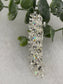 Clear crystal Iridescent Crystal rhinestone barrette approximately 3.0” wedding bridal shower engagement formal princess accessory at