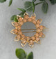 Peach crystal rhinestone sunflower approximately 2.5” barrette Gold vintage style bridal Wedding shower