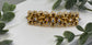 Golden Crystal rhinestone barrette approximately 3.0” gold tone formal hair accessories gift wedding bridesmaid